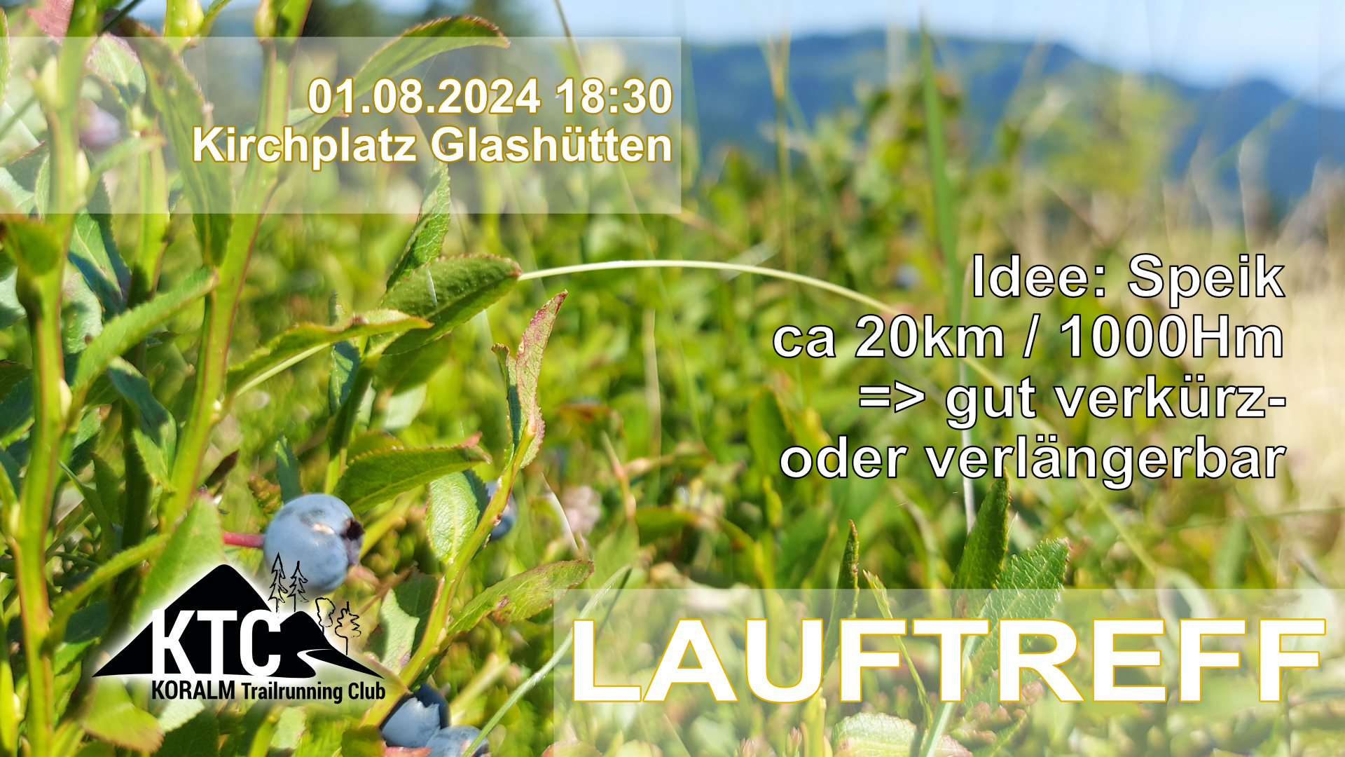 Lauftreff: Glashütten - Speik
